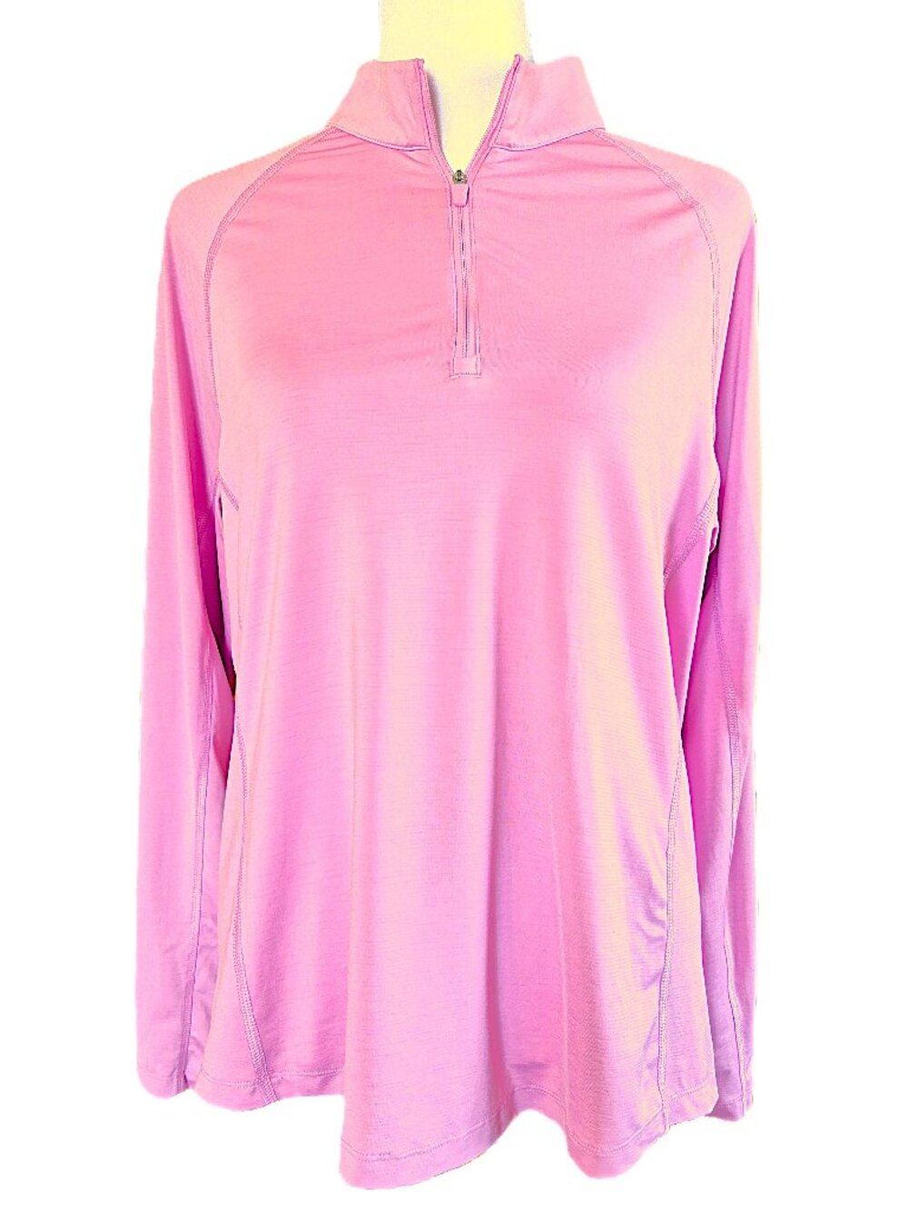 Puma YouV UPF 50 Women's Golf Quarter Zip Pullover Pink Mock Neck Athletic Sz M